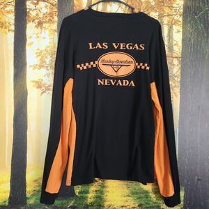 Vtg Harley Davidson Cafe Las Vegas Long-Sleeve Men's Large Made In USA Cotton